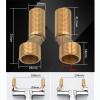 BiaoTeng S-Connection 1/2–3/4 in. Brass Angle Valve Adapter, Gold B view 2