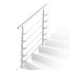 Ikodm Stainless Steel Stair Handrail, 120 cm, 42 mm, with 5 Crossbars, Adjustable Angle view 1