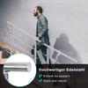 Ikodm Stainless Steel Stair Handrail, 120 cm, 42 mm, with 5 Crossbars, Adjustable Angle view 2