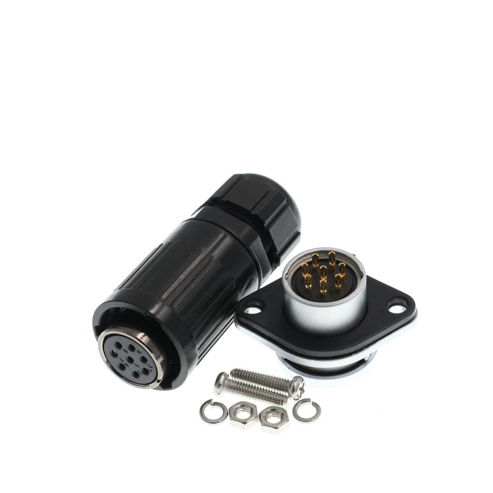 DRRI HP20 21 mm 2/3/4/5/6/7/8/9/10/12-Pin IP67 Aviation Connector and Socket, 8-Pin