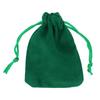 Trimming Shop 50-Pack Small Green Velvet Drawstring Gift Bags, 7 x 9 cm view 1