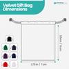Trimming Shop 50-Pack Small Green Velvet Drawstring Gift Bags, 7 x 9 cm view 2
