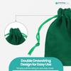 Trimming Shop 50-Pack Small Green Velvet Drawstring Gift Bags, 7 x 9 cm view 3