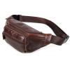 Men's and Women's Leather Waist Bag, Coffee view 1