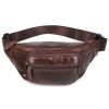Men's and Women's Leather Waist Bag, Coffee view 2