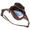 Men's and Women's Leather Waist Bag, Coffee view 4