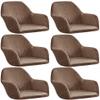 Velvet Dining Chair Covers with Armrests, 6-Piece Set, Color #11 view 1