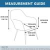 Velvet Dining Chair Covers with Armrests, 6-Piece Set, Color #11 view 2