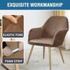 Velvet Dining Chair Covers with Armrests, 6-Piece Set, Color #11 view 3