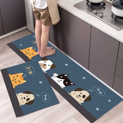 Kitchen Mat Set [2-Piece] Padded Anti-Fatigue Kitchen Rugs, Non-Slip Waterproof Mats, 16 x 51 in