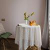 DIoFent Lace Dining Tablecloth, 100% Cotton, Shabby Chic, Rectangular, 3 Colors view 1