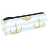JDEZ Blue Stripe Anchor Pattern Pencil Case view 1