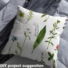 Fabric by the Yard, Spring Wildflowers, Waterproof Indoor/Outdoor Decor Fabric, Green and Red, 92 x 150 cm view 4