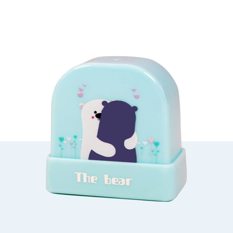 Personalized Name Stamp, Self-Inking, Custom Seal, Clothing and School Label, Waterproof (Blue Br)