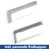 Seiletech.de Aluminum Exterior Window Sill, 130 cm, White RAL 9016, 35 cm Deep view 3
