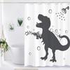 Ufeela Funny Dinosaur Shower Curtain for Kids, 60 x 72 in, with 12 Hooks view 3