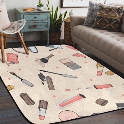Fashion Cosmetic Pattern Non-Slip Shaggy Area Rug