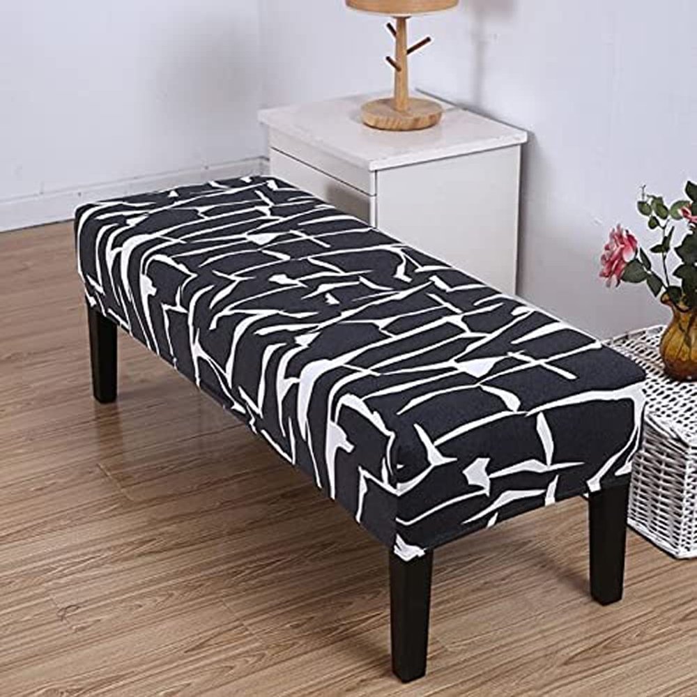 Stretch Bench Cover, Extra-Long Shoe Bench and Ottoman Slipcover