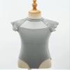 Alvivi Girls' Short-Sleeve Ballet Leotard, Gray B, Size 140 view 3