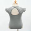 Alvivi Girls' Short-Sleeve Ballet Leotard, Gray B, Size 140 view 4