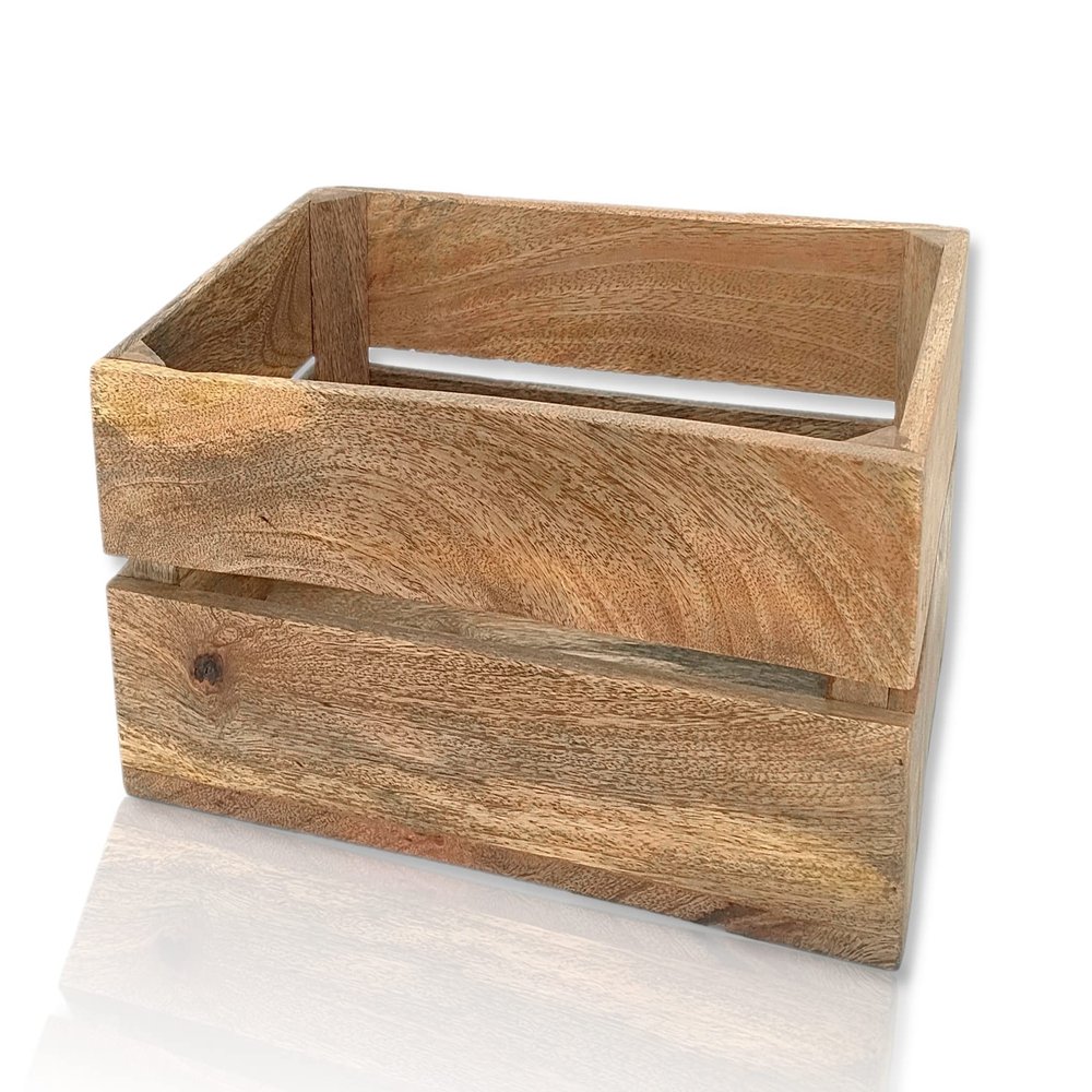 DARO Decorative Mango Wood Crate, Brown, 41 x 31 cm