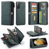 Leather Wallet Phone Case for Samsung Galaxy Models, Green, for Samsung Note 20 view 1