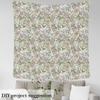 Boho Floral Paisley Upholstery Fabric, Waterproof Mandala Botanical Fabric, Green & Purple, 460 x 150 cm view 2