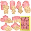 8-Piece Space-Themed Plastic Cookie Cutter Set view 1