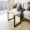AKKE Coffee Table, Living Room Table, Side Table, Light Gray, 100 x 50 x 45 cm view 1