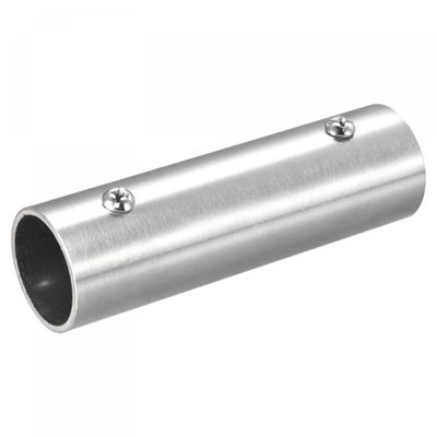 sourcing map 2-Pcs 2-Way 100 mm 304 Stainless Steel Cross Connector, Brushed, for 25 mm/1" Handrails