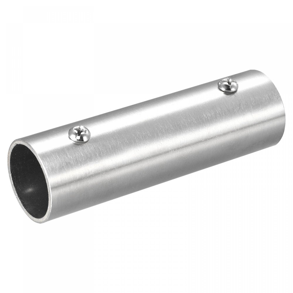 sourcing map 2-Pcs 2-Way 100 mm 304 Stainless Steel Cross Connector, Brushed, for 25 mm/1" Handrails