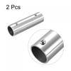 sourcing map 2-Pcs 2-Way 100 mm 304 Stainless Steel Cross Connector, Brushed, for 25 mm/1" Handrails view 3