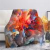 Dolyues Red Cloud Galaxy Air-Conditioning Quilted Blanket, Flannel Sherpa Throw, Soft Plush Fleece, Warm and Cozy - M view 1
