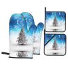 Christmas Tree Oven Mitt and Pot Holder Set, 4-Piece view 1