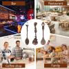 6-Piece Set Vintage Carved Coffee Spoons, Retro Mini Dessert Spoons view 4