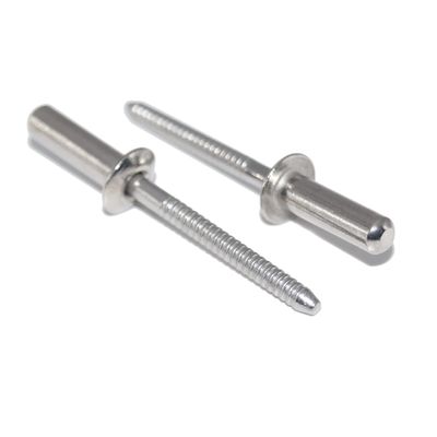 Sealed Blind Rivets 4 x 12 mm, 250 pcs., Stainless Steel A2 (V2A), Flat Head, Closed Form B, DIN 7337 - ISO 16585, Value Pack
