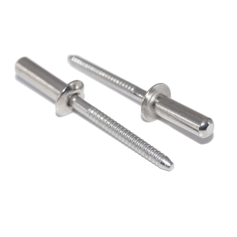 Sealed Blind Rivets 4 x 12 mm, 250 pcs., Stainless Steel A2 (V2A), Flat Head, Closed Form B, DIN 7337 - ISO 16585, Value Pack