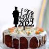 Loved Class of 2022 Graduation Cake Topper, Customized Acrylic Black Scroll, 6 view 3