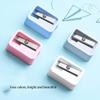 TIANYIA Mini Manual Pencil Sharpeners with Shavings Tray, 48-Pack, 4 Colors view 4