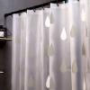 BNNP EVA Bathroom Shower Curtain Liner with Hooks, Raindrop Pattern, 180 x 200 cm view 4