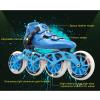Professional Inline Speed Skates, 4-Wheel Carbon Fiber Single-Row Roller Skates, Red, EU 45 view 4