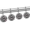 12-Pack Decorative Shower Curtain Hooks, Stainless Steel Rings with Romantic Deer Design view 2