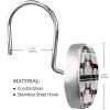12-Pack Decorative Shower Curtain Hooks, Stainless Steel Rings with Romantic Deer Design view 3