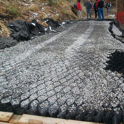 OWIEN 2-Inch-High Geocell Ground Grid for Grass, Sand, Gravel, Stone, Concrete, and Mud, Flexible Foldable Polyethylene Gravel Grid, Easy to Install and Cut, 2 m x 7 m