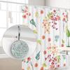 12-Pack Decorative Shower Curtain Hooks, Stainless Steel Rings with Leaf Design view 4