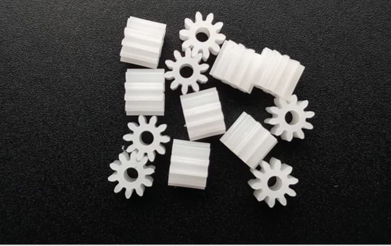 LUFAA 10pcs DIY Plastic Motor Gears, Module 0.5, 0.8/2/3 mm Bore, 8/9/10/11/12/13/14/15/18 Teeth
