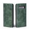 LBH Flip Case for Samsung Galaxy S10+, Green, with Card and Cash Compartments view 1