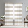 Hiseng Sheer Voile Curtains for Living Room, Semi-Sheer Window Curtains, Modern Elegant Curtains, 2-Pack, W108 x H160 cm, Khaki view 1