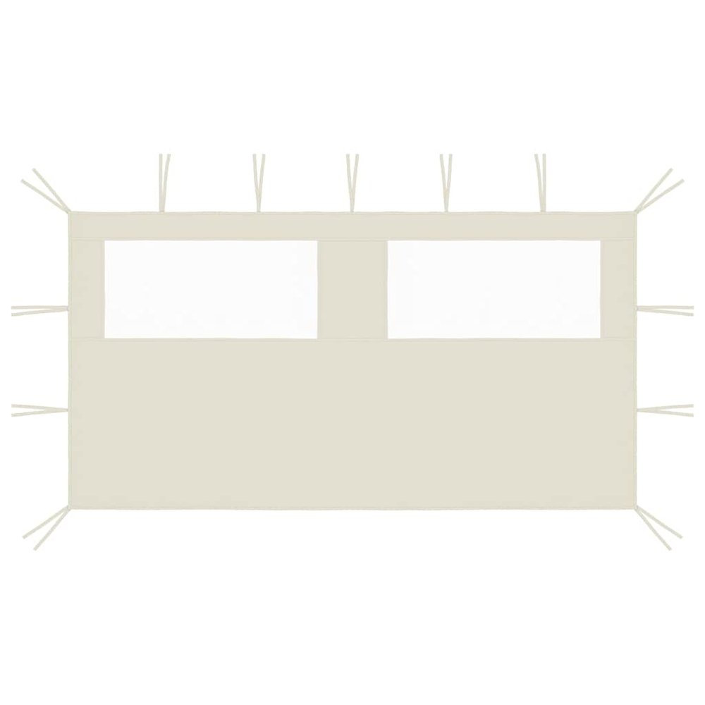 INLIFE Gazebo Side Wall with Windows 4 x 2 m Cream - 0421