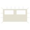 INLIFE Gazebo Side Wall with Windows 4 x 2 m Cream - 0421 view 1